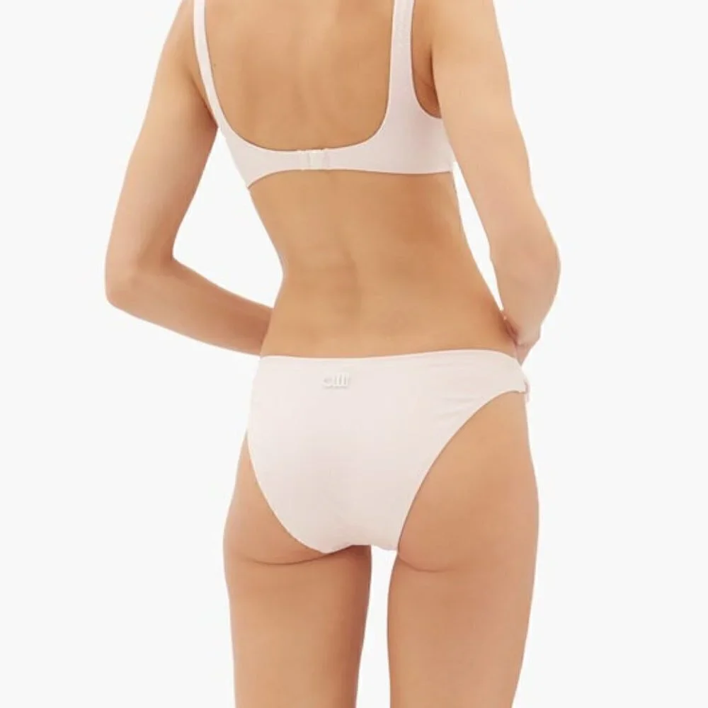 New Solid & Striped The Jade Rib Ballet P Barbie Pink Swim Bikini Bottom Small